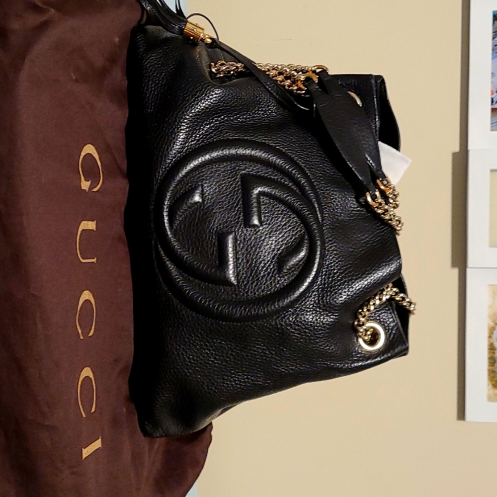 Gucci Black Soho Leather Tote